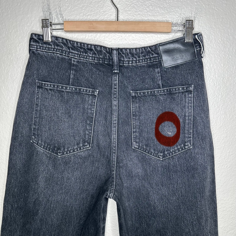 Moussy Elba Center Press Wide Crop Jean black 28 - Picture 11 of 16